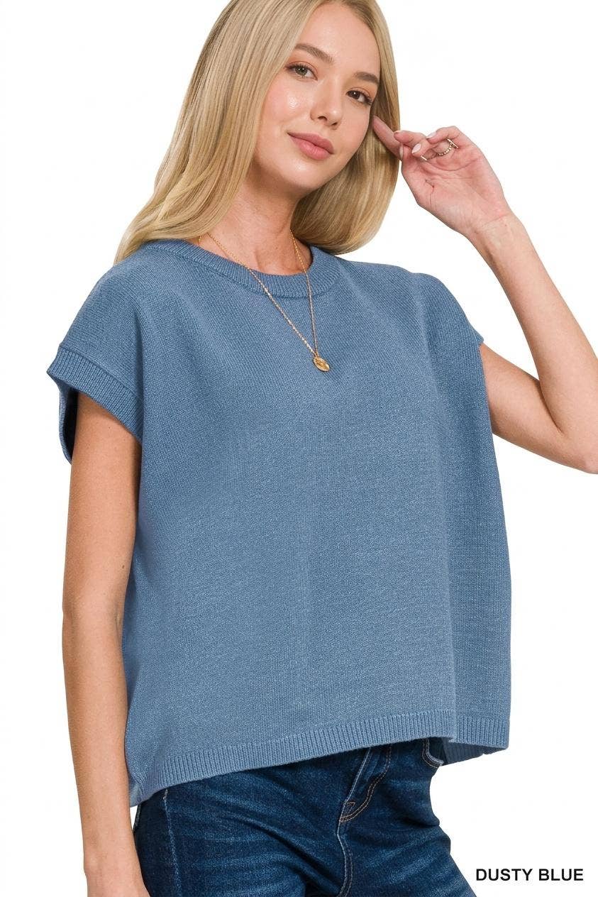 Cap Sleeve Sweater Vest