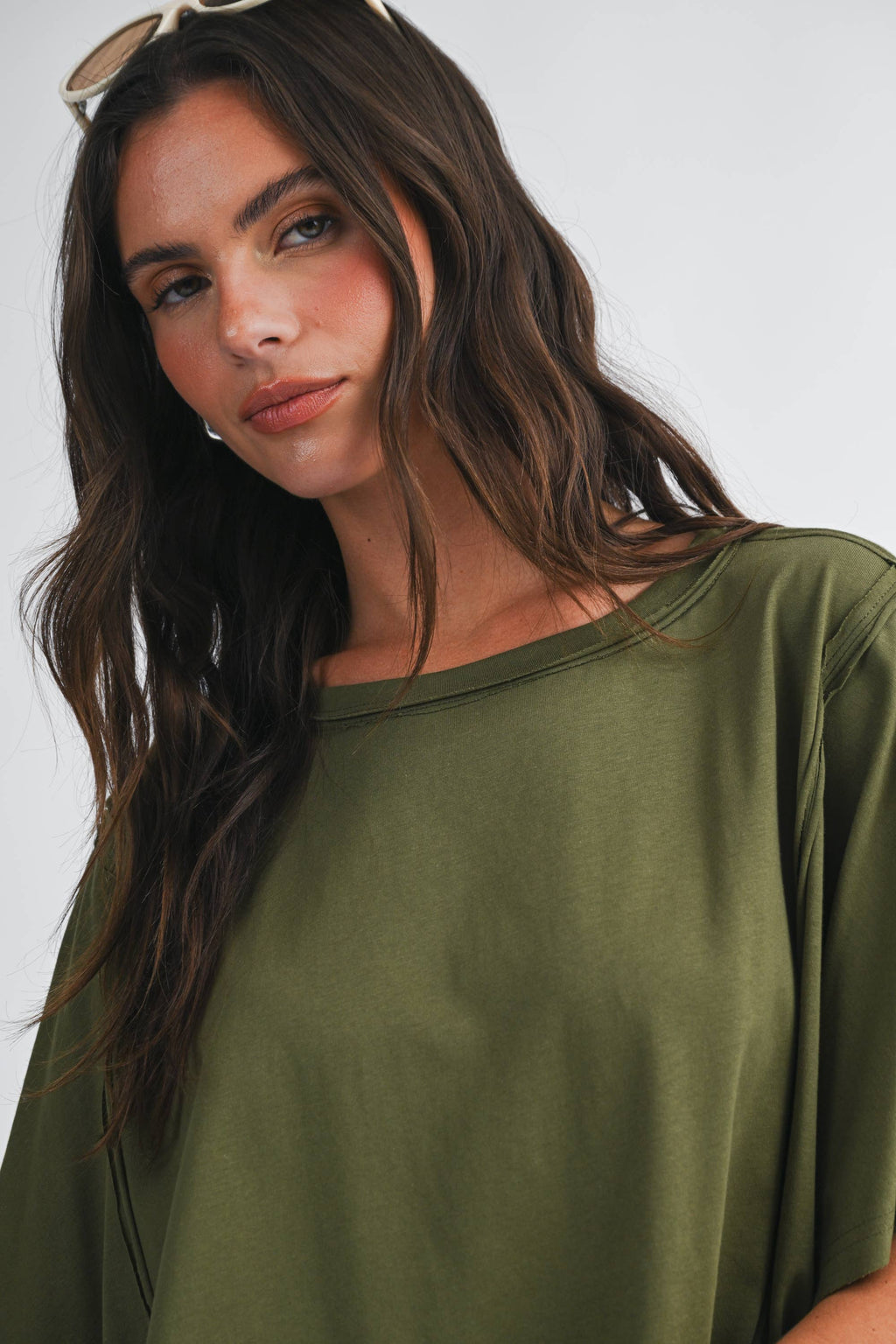 Boxy Dolman Short Sleeve Top Tee