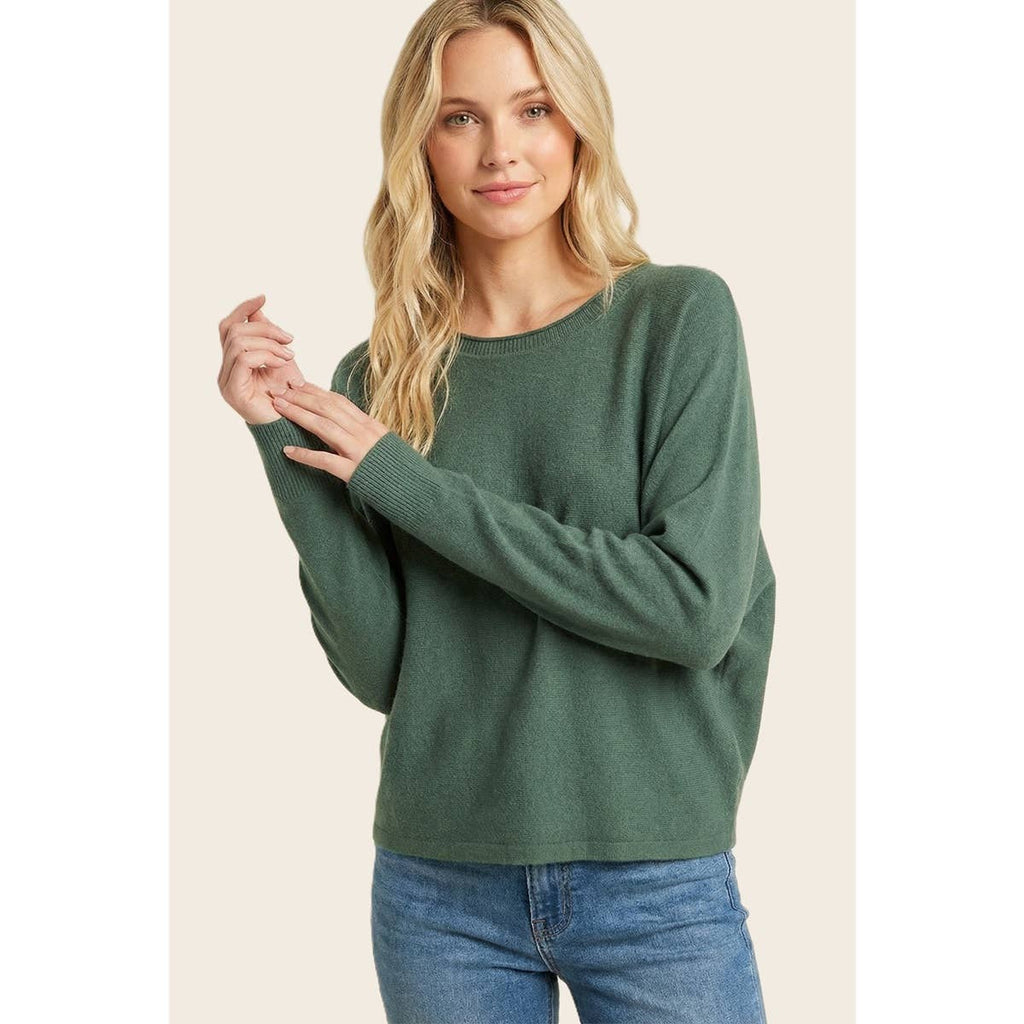 DOLMAN SLEEVE SOLID SWEATER