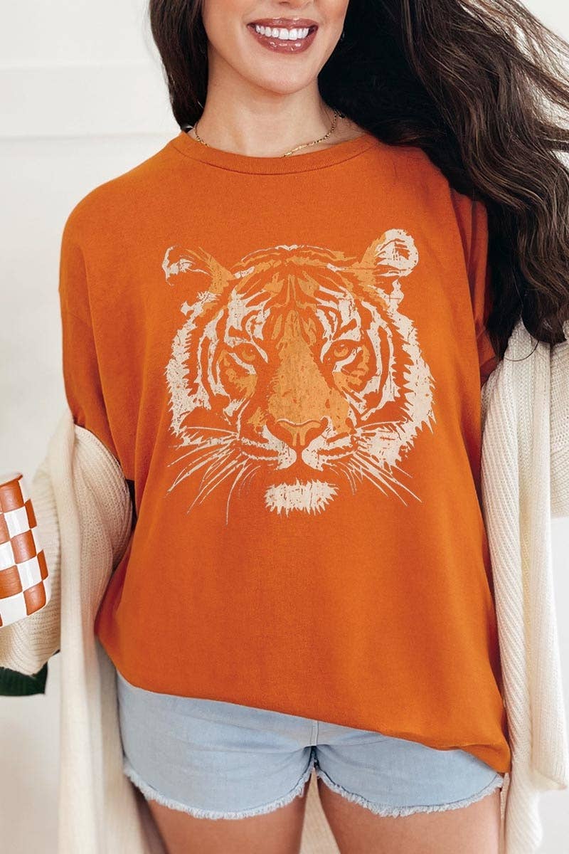 Vintage Tiger Graphic Heavy Cotton Tee