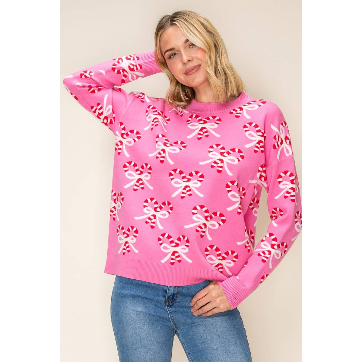 CHRISTMAS CANDY CANE SWEATER