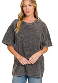 Washed Short Sleeve Top