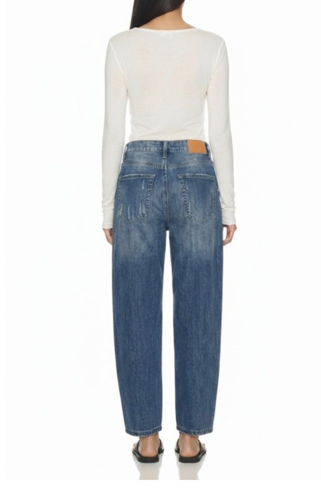 High Rise Relaxed Barrel Jeans