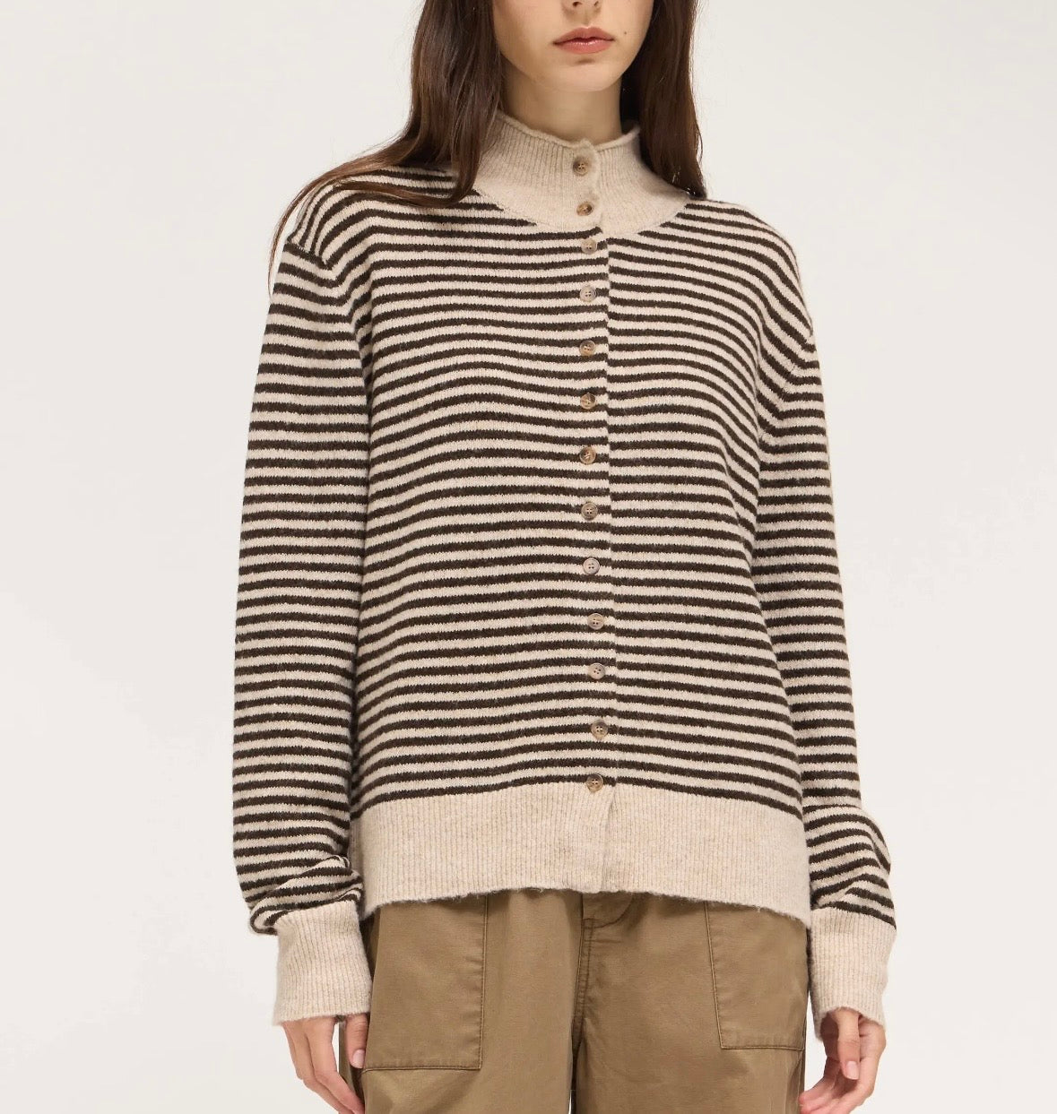 Mock Neck Sweater Cardigan