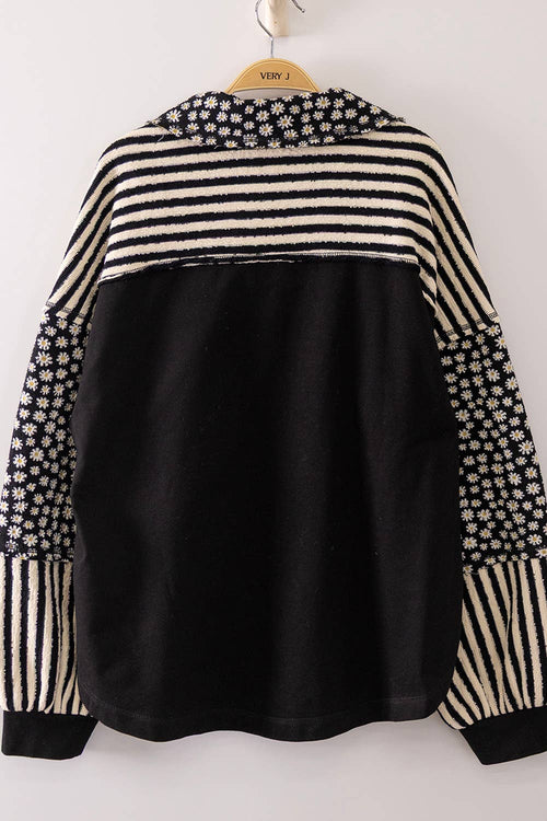 Daisy Stripe Contrast Top