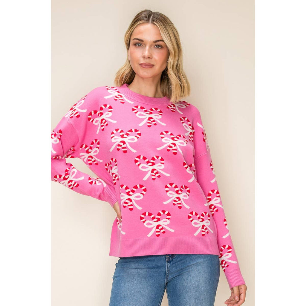 CHRISTMAS CANDY CANE SWEATER